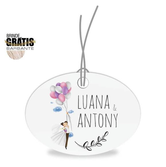 Tag casamento oval noivinhos