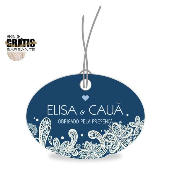Tag casamento oval renda