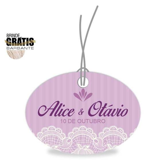 Tag casamento oval renda