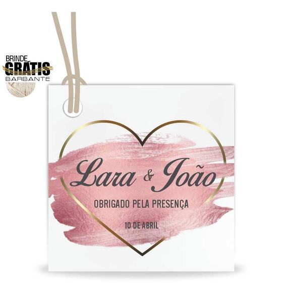 Tag casamento quadrada