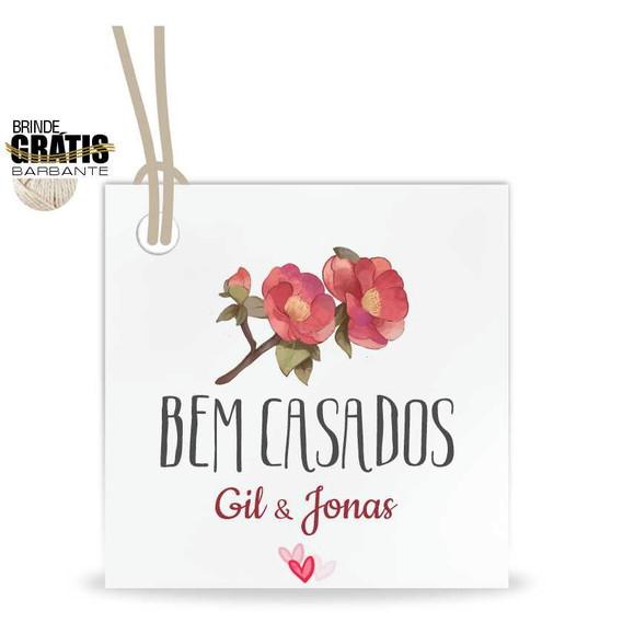 Tag casamento quadrada bem-casados