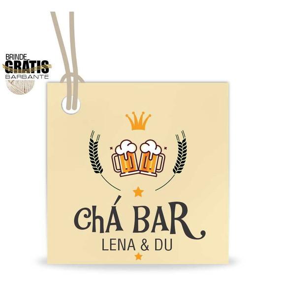 Tag casamento quadrada chá bar