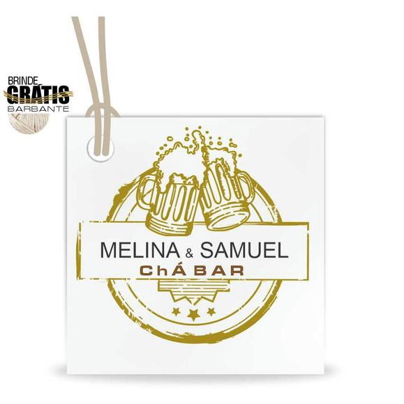 Tag Casamento Quadrada Chá Bar