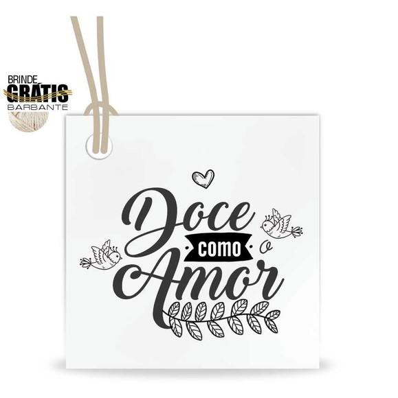 Tag casamento quadrada doce amor