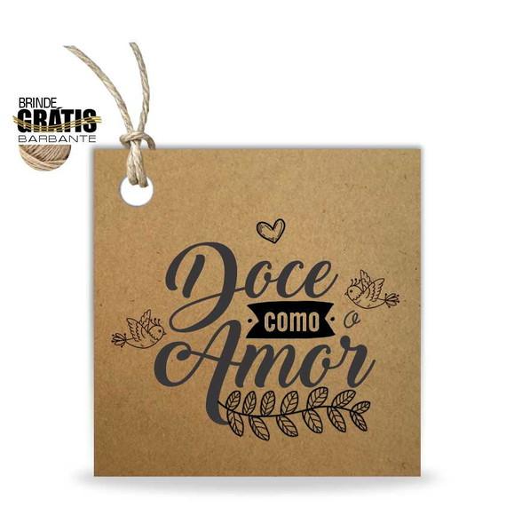 Tag casamento quadrada doce amor