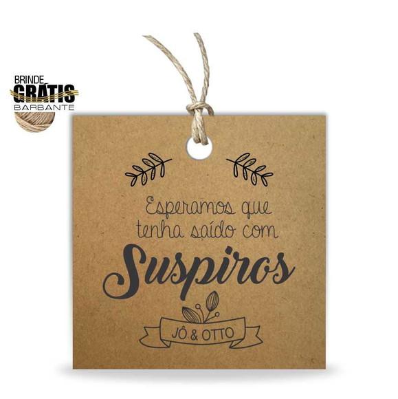 Tag casamento quadrada suspiros de amor