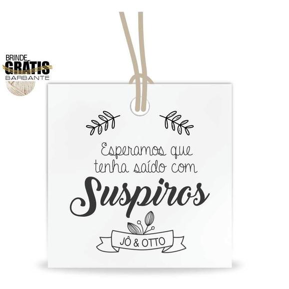 Tag casamento quadrada suspiros de amor