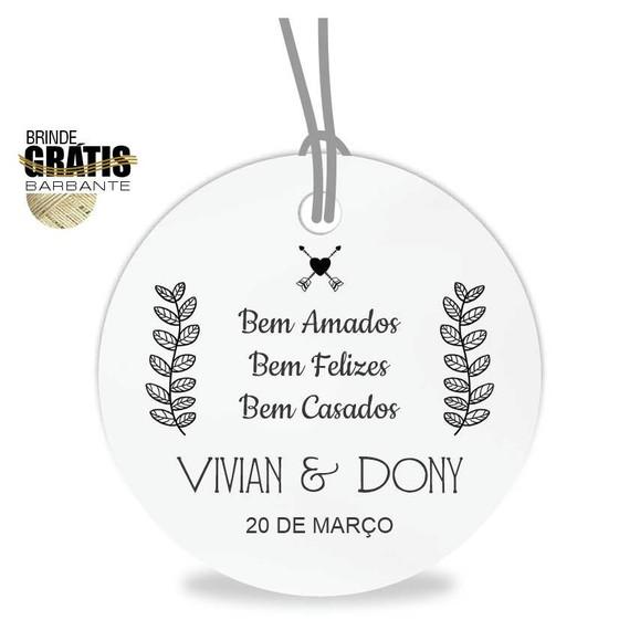 Tag casamento redonda bem-casados