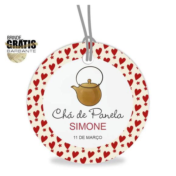 Tag casamento redonda chá de panela