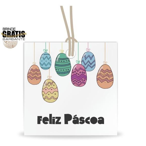 Tag Feliz Páscoa Personalizada, Mod.01