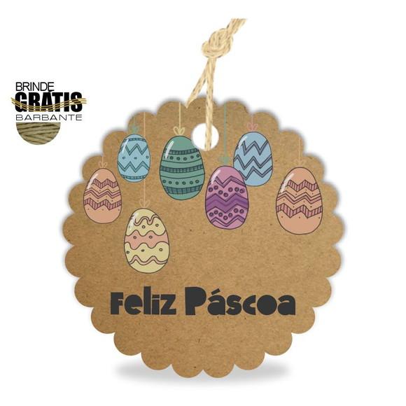 Tag Feliz Páscoa Personalizada, Mod.01