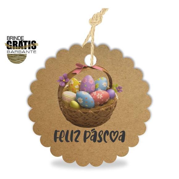 Tag Feliz Páscoa Personalizada, Mod.02