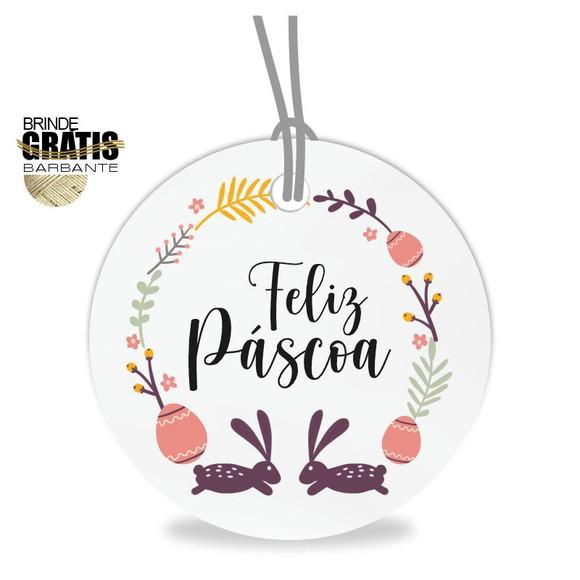 Tag Feliz Páscoa Personalizada, Mod.03