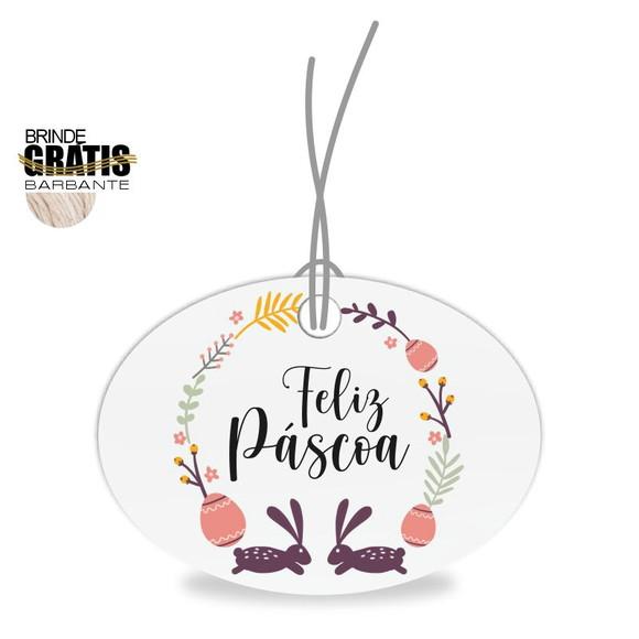 Tag Feliz Páscoa Personalizada, Mod.03