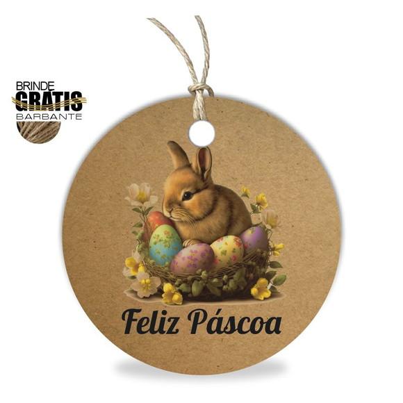 Tag Feliz Páscoa Personalizada, Mod.04