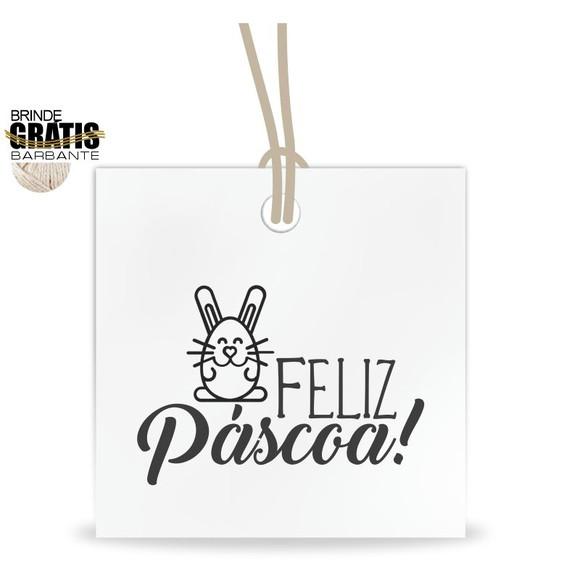 Tag Feliz Páscoa Personalizada, Mod.06