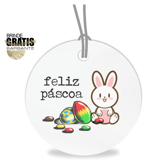 Tag Feliz Páscoa Personalizada, Mod.07