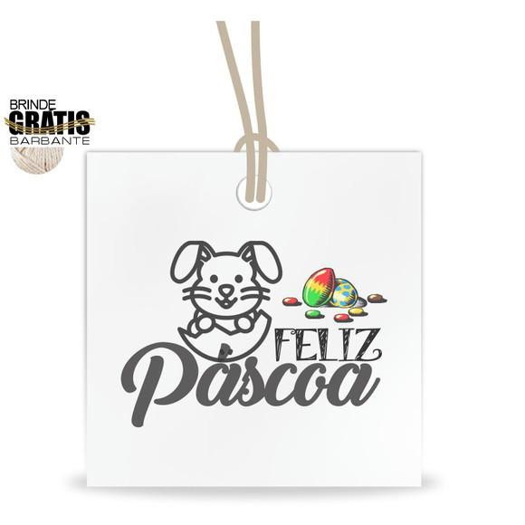Tag Feliz Páscoa Personalizada, Mod.08