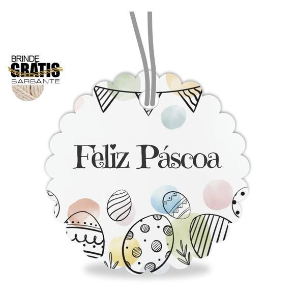 Tag Feliz Páscoa Personalizada, Mod.09