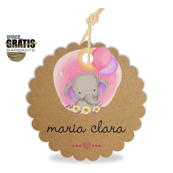 Tag infantil escalope elefantinho