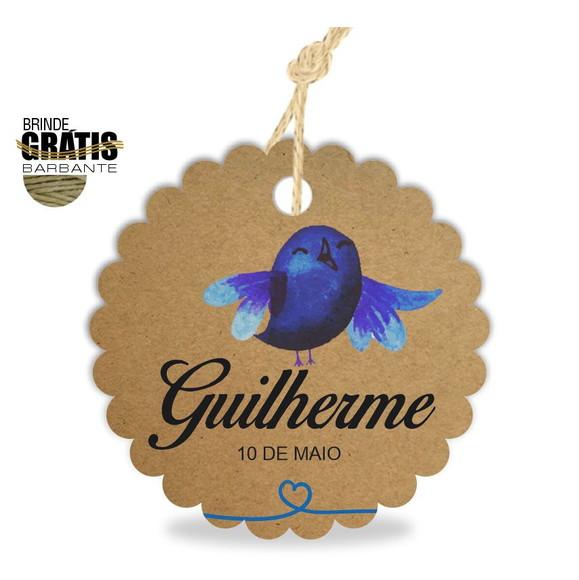 Tag infantil escalope passarinhos