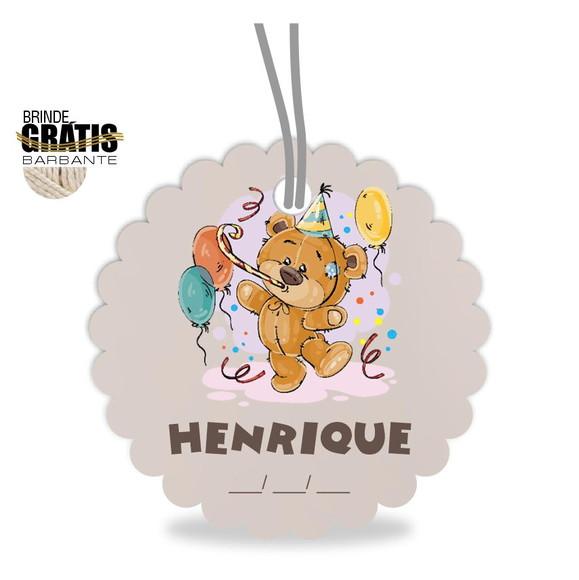 Tag infantil escalope ursinho