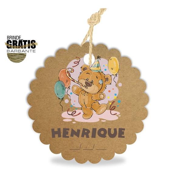 Tag infantil escalope ursinho