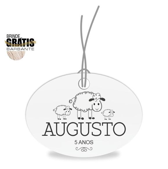 Tag infantil oval ovelhinha