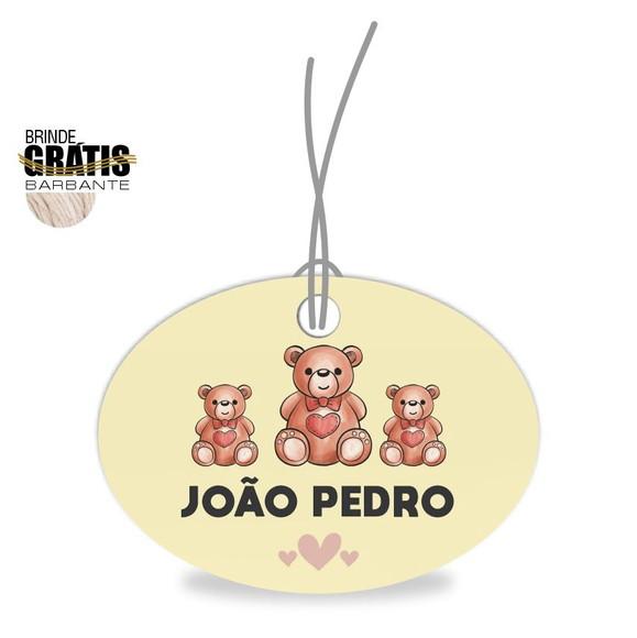 Tag infantil oval ursinho