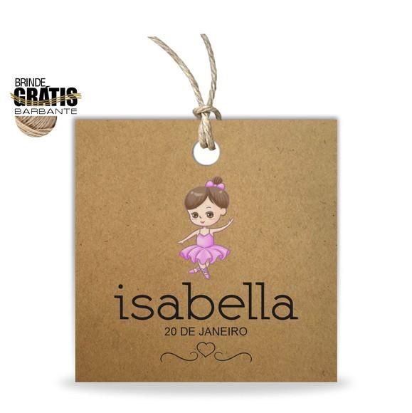 Tag infantil quadrada bailarina