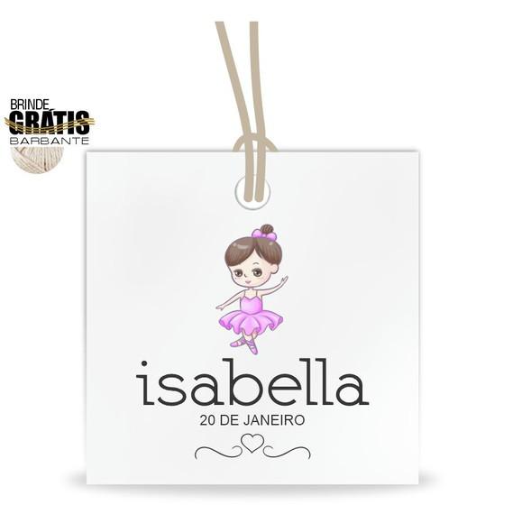 Tag infantil quadrada bailarina