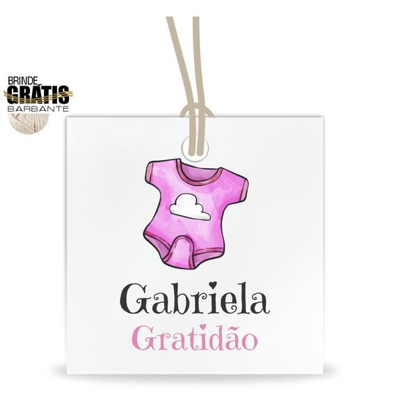 Tag infantil quadrada body menina