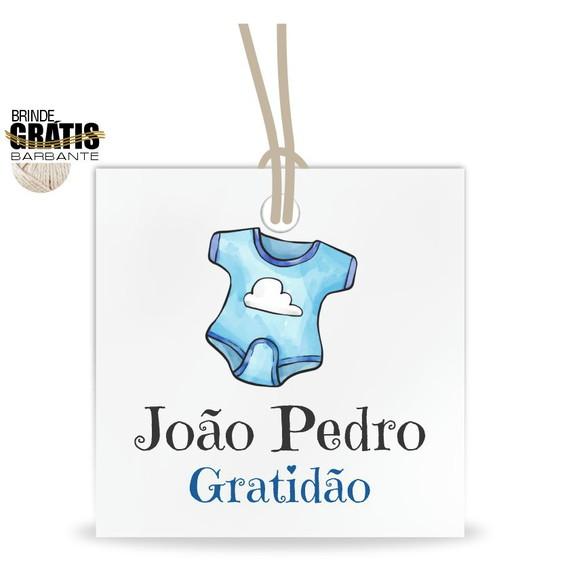 Tag infantil quadrada body menino