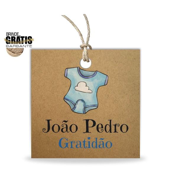 Tag infantil quadrada body menino