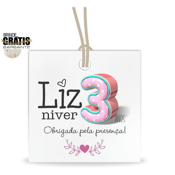 Tag infantil quadrada niver