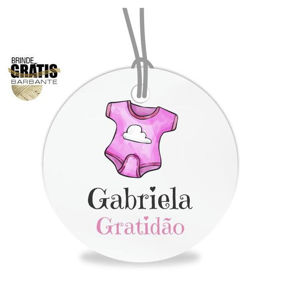 Tag infantil redonda body menina