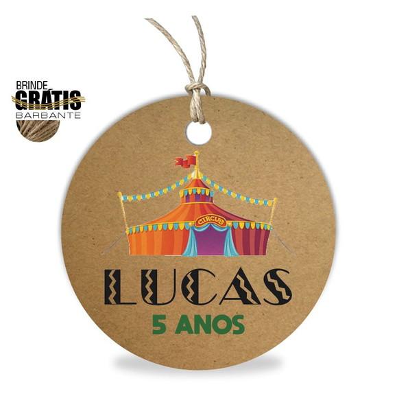 Tag infantil redonda circo