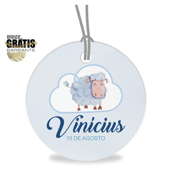 Tag infantil redonda ovelhinha
