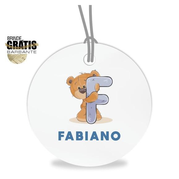 Tag infantil redonda ursinho