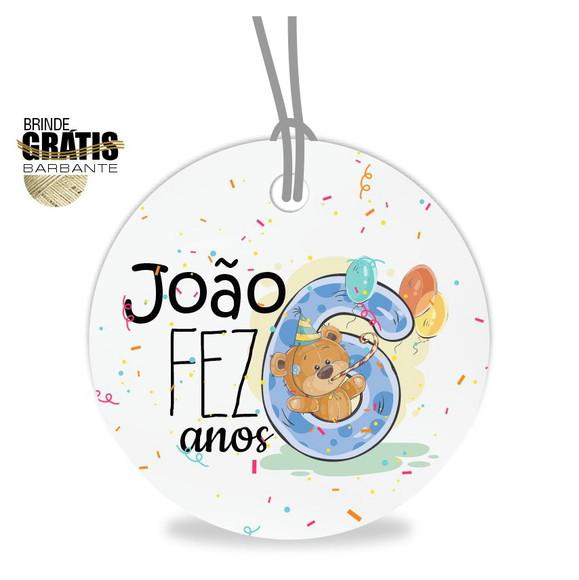 Tag infantil redonda ursinho