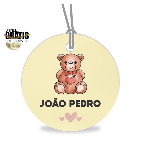 Tag infantil redonda ursinho