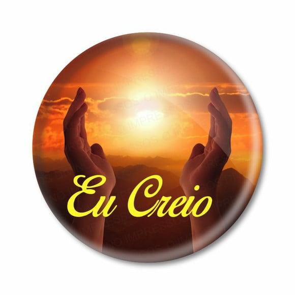 Boton religioso Creio