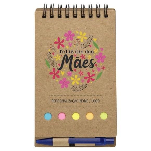 Caderneta Dia das Mães. Bloco de Anotações + Caneta. Mod.01