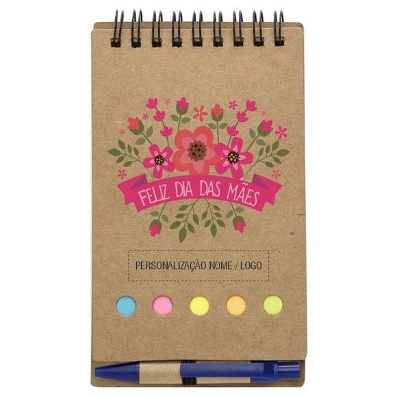 Caderneta Dia das Mães. Bloco de Anotações + Caneta. Mod.08
