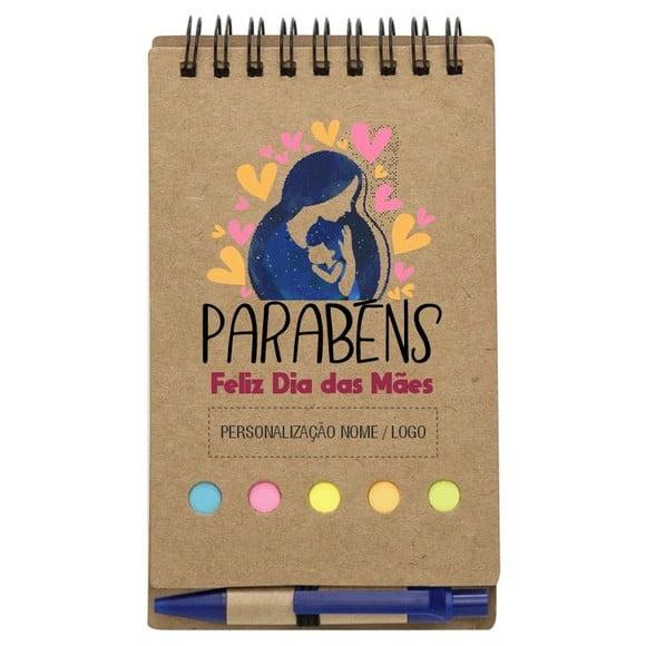 Caderneta Dia das Mães. Bloco de Anotações + Caneta. Mod.09