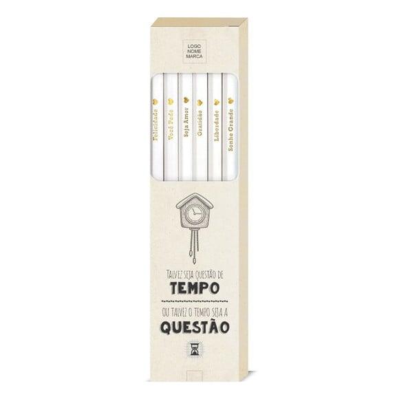 Caixa c/ 6 Lápis + Marca Página, Person. Kit Inspire! M011