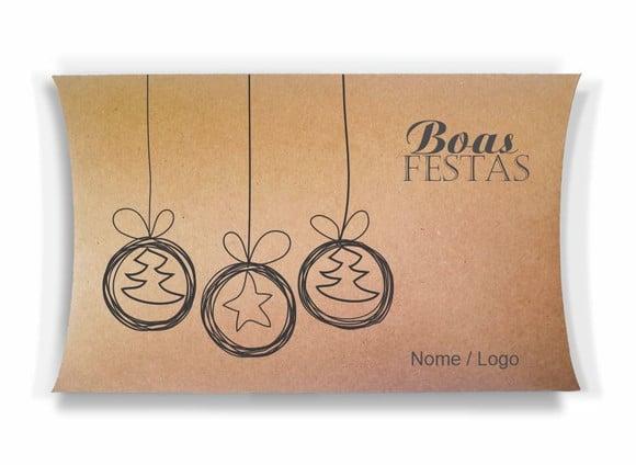 Caixa Travesseiro / Almofada Personaliz. Boas Festas. Mod95