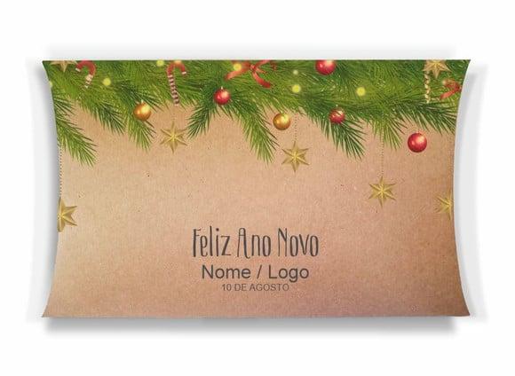 Caixa Travesseiro / Almofada Personaliz. Boas Festas. Mod99