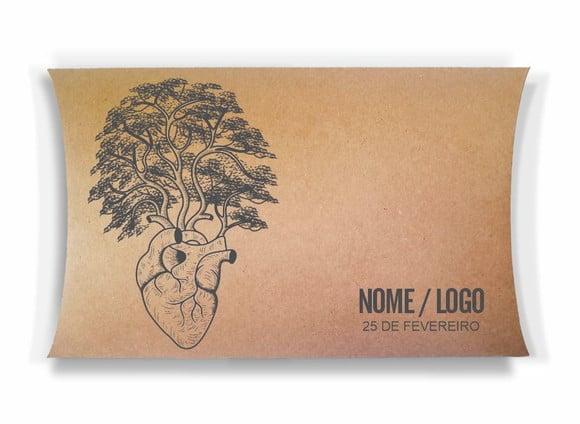 Caixa Travesseiro / Almofada Personaliz. Coraçã/árvore.mod46