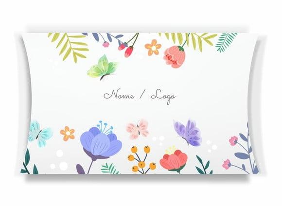 Caixa Travesseiro / Almofada Personaliz. Floral Jardim.mod71